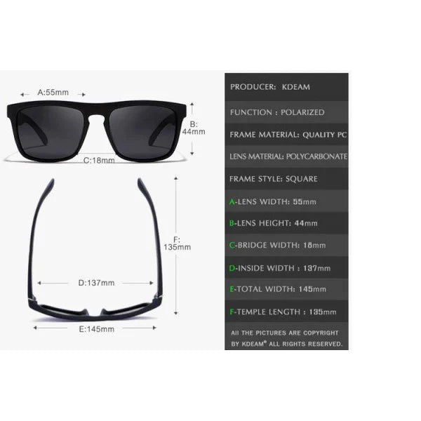 Okulary Przeciwsłoneczne Polaryzacyjne KDEAM Navi Joker