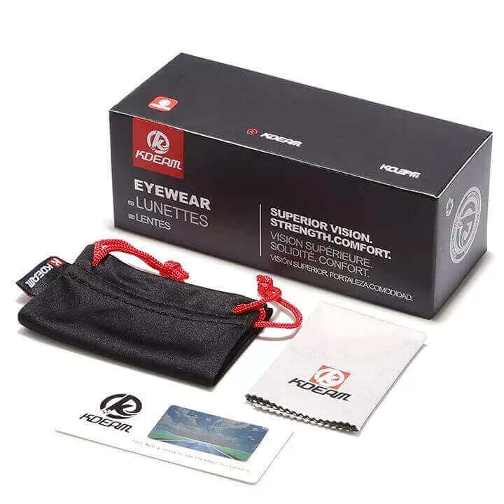 KDEAM okulary przeciwsłoneczne polaryzacyjne Navi Sicily zestaw akcesoriów, etui, ściereczka, UV400